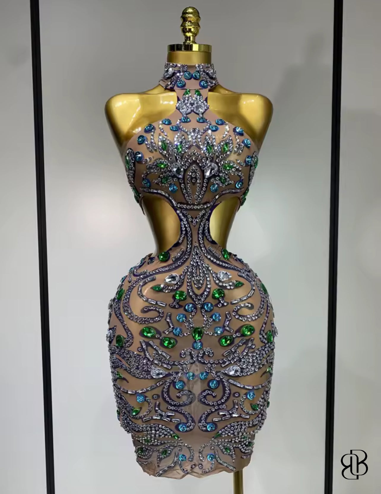 BellisimaLuxe Jewel Mirage Cutout Dress