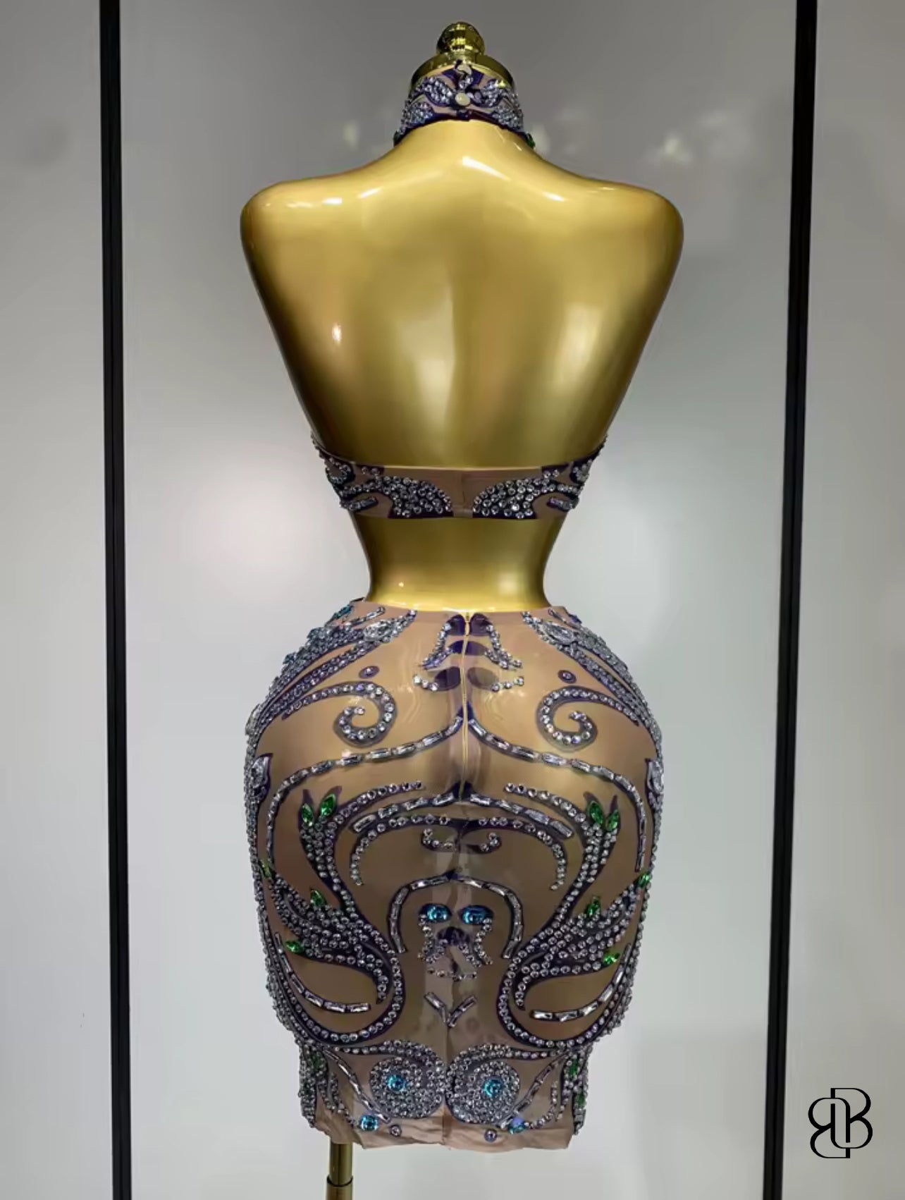 BellisimaLuxe Jewel Mirage Cutout Dress