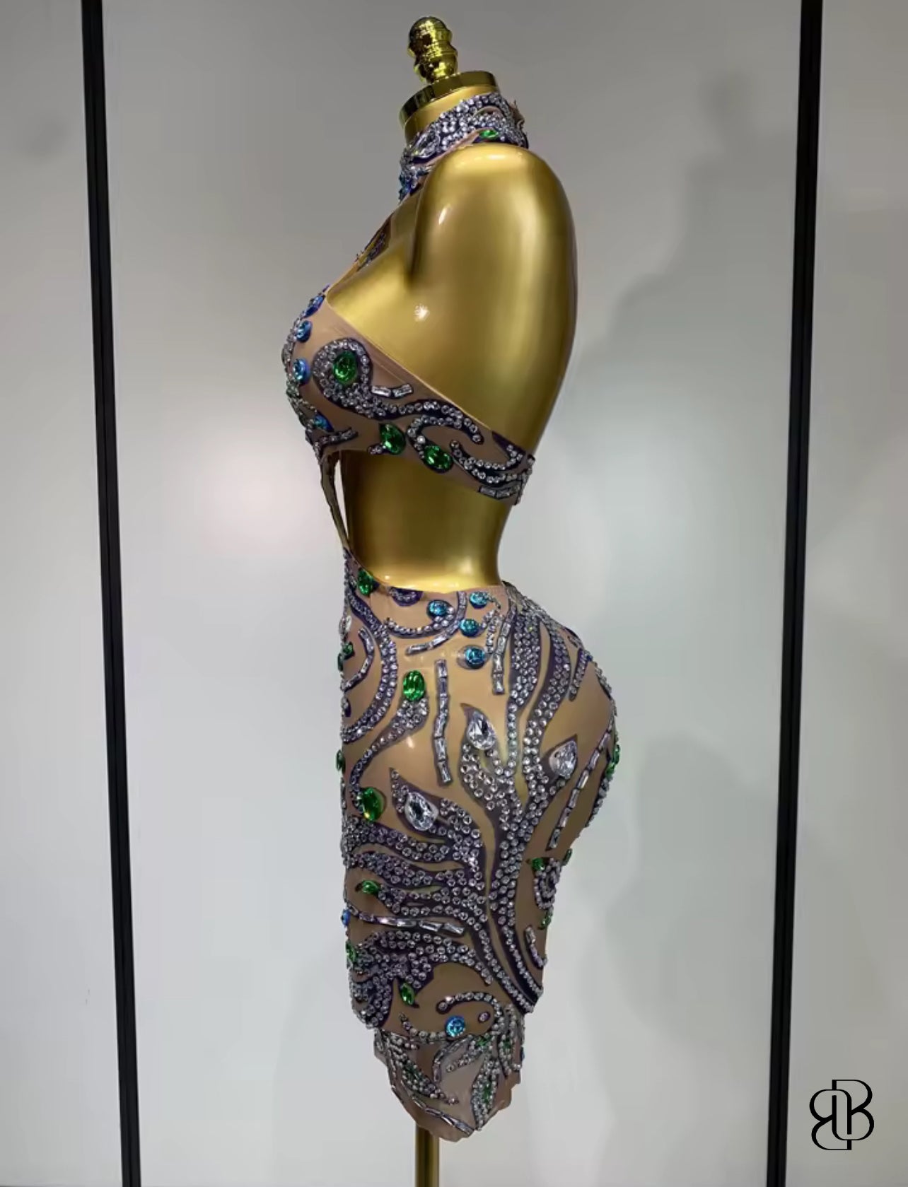 BellisimaLuxe Jewel Mirage Cutout Dress
