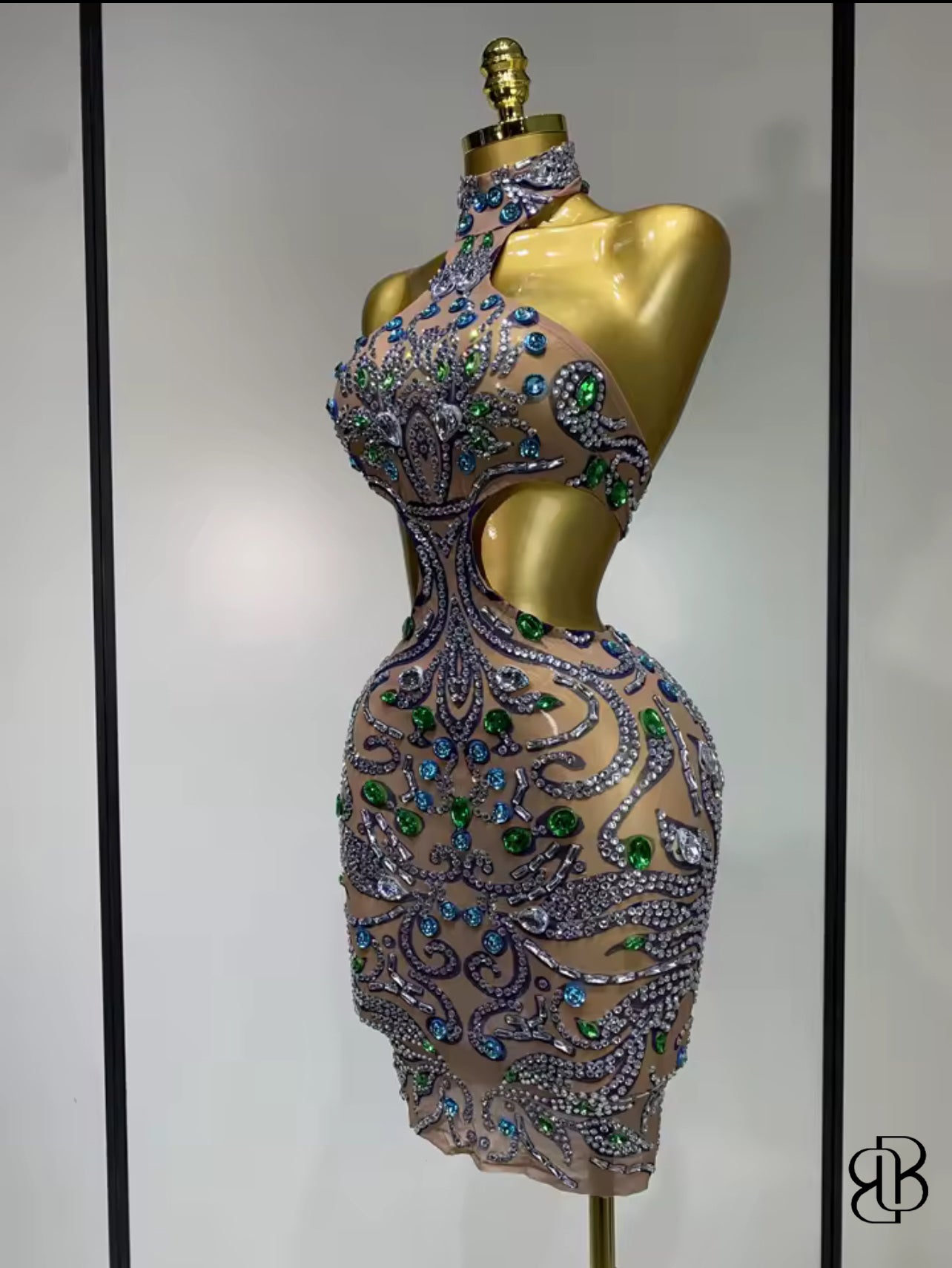 BellisimaLuxe Jewel Mirage Cutout Dress