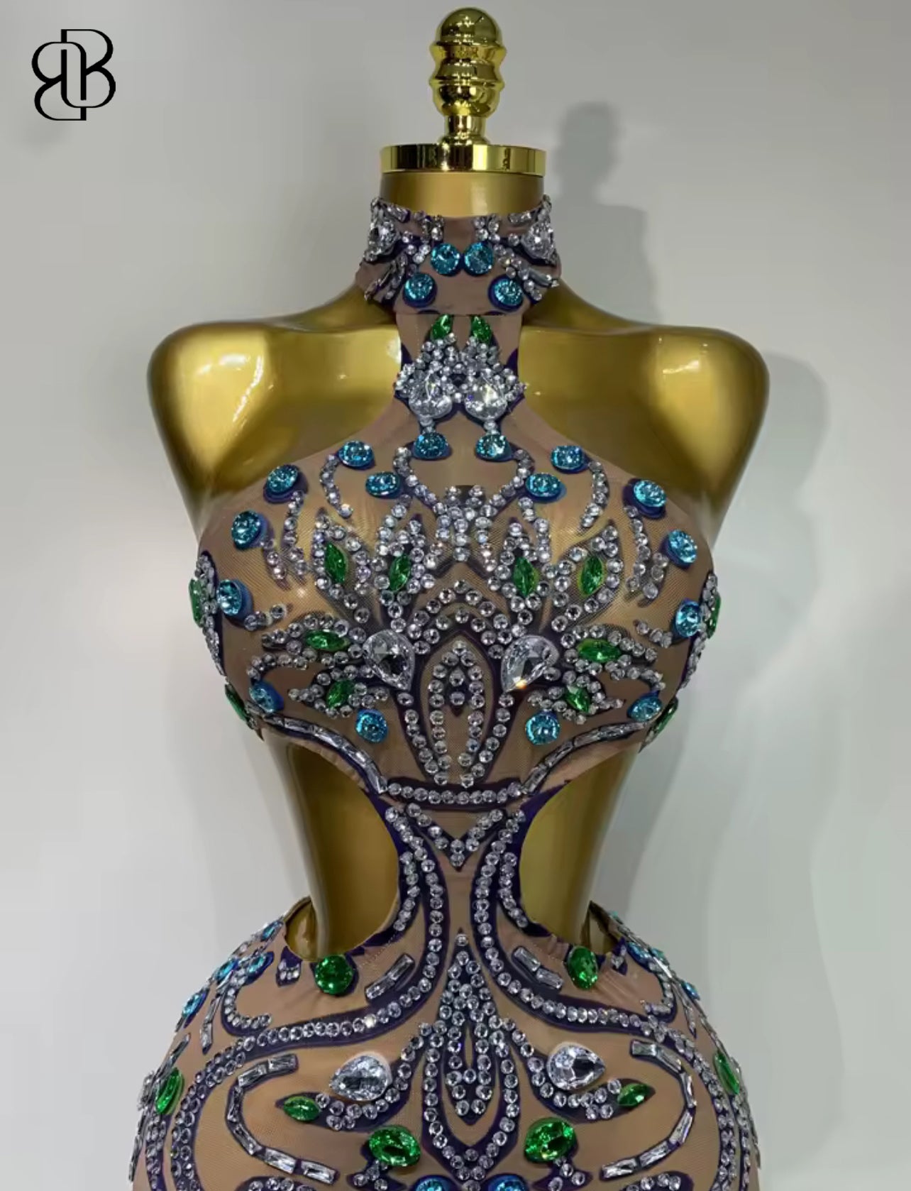 BellisimaLuxe Jewel Mirage Cutout Dress