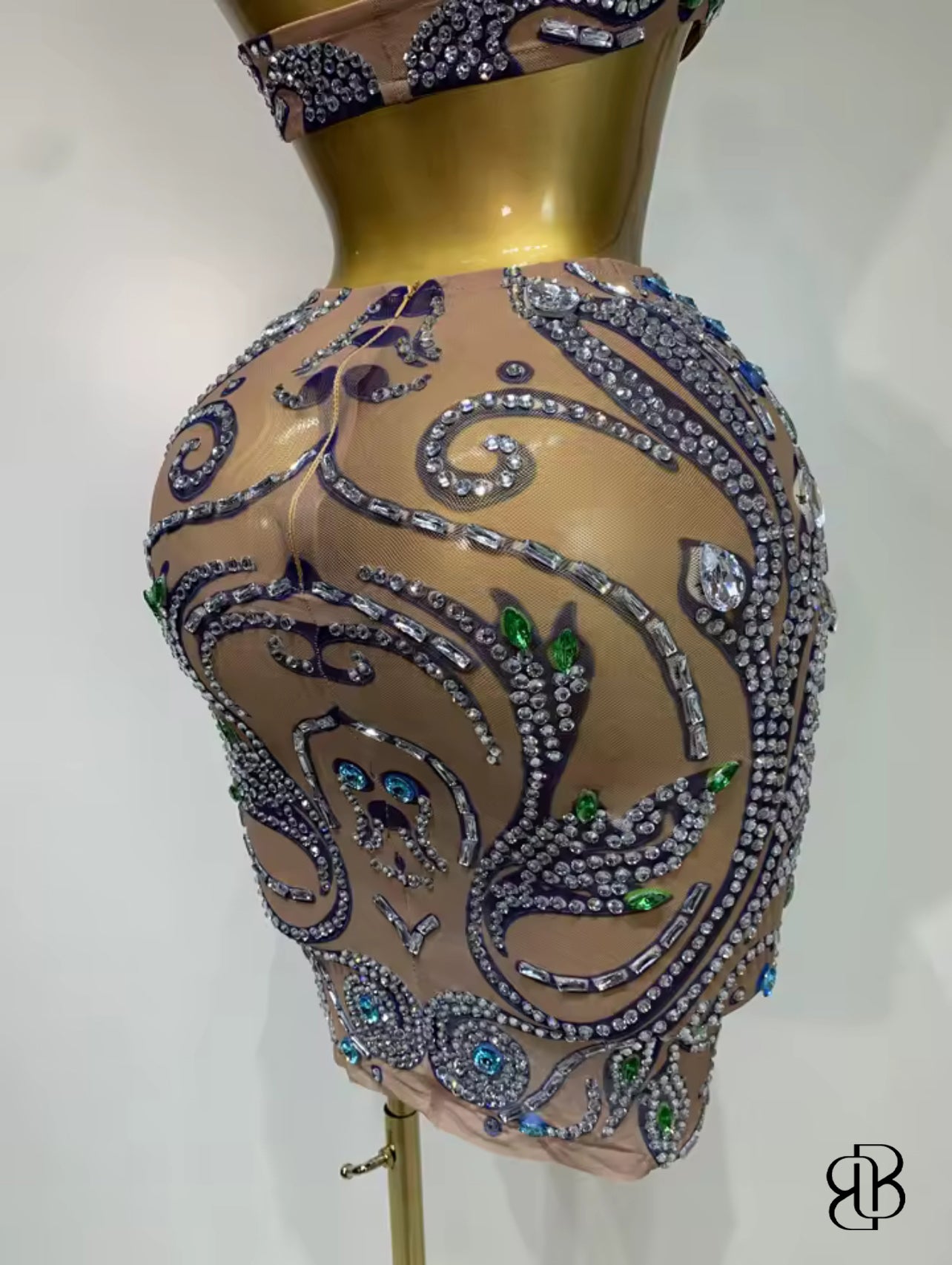 BellisimaLuxe Jewel Mirage Cutout Dress