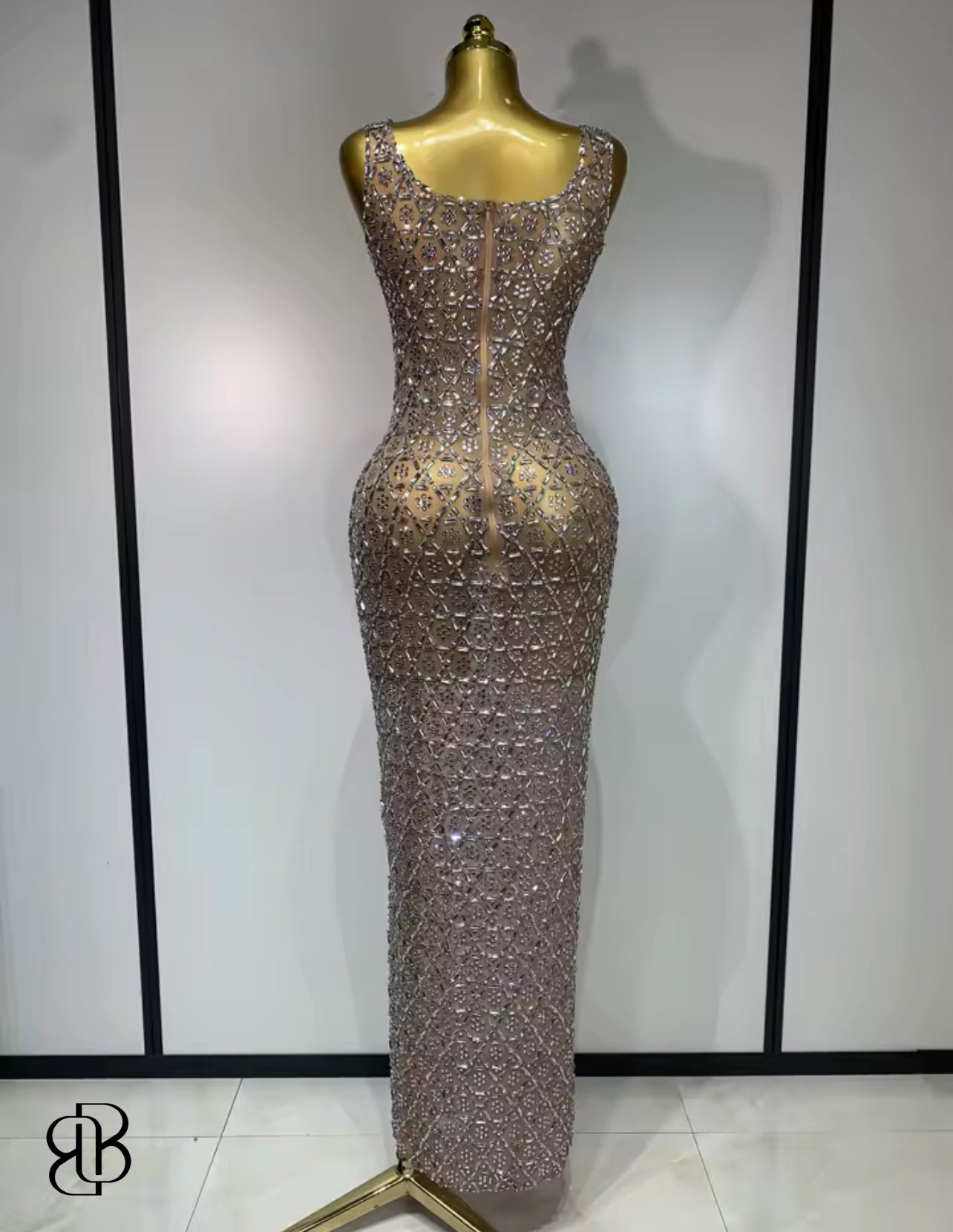 BellisimaLuxe Crystal Lattice Illusion Gown