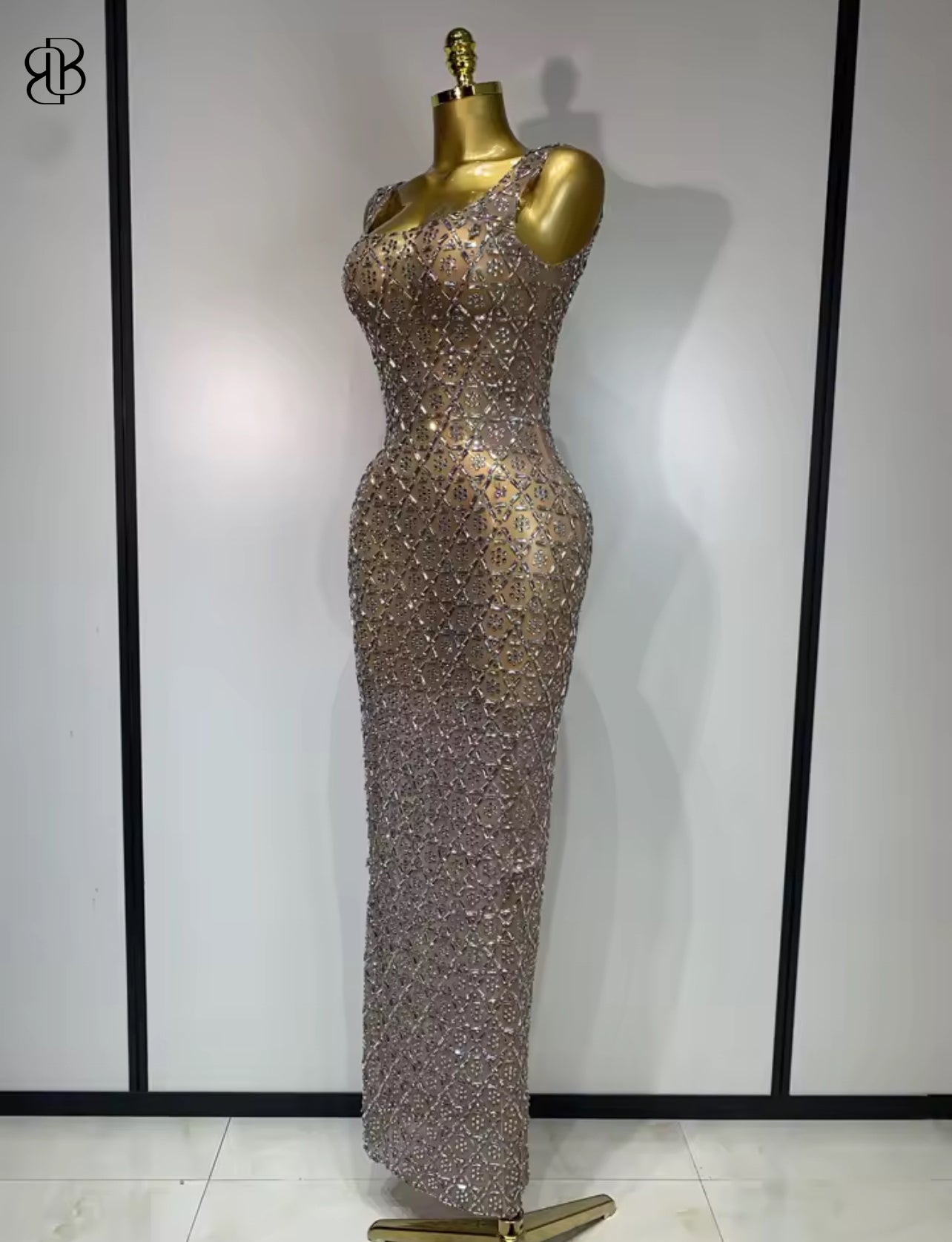 BellisimaLuxe Crystal Lattice Illusion Gown
