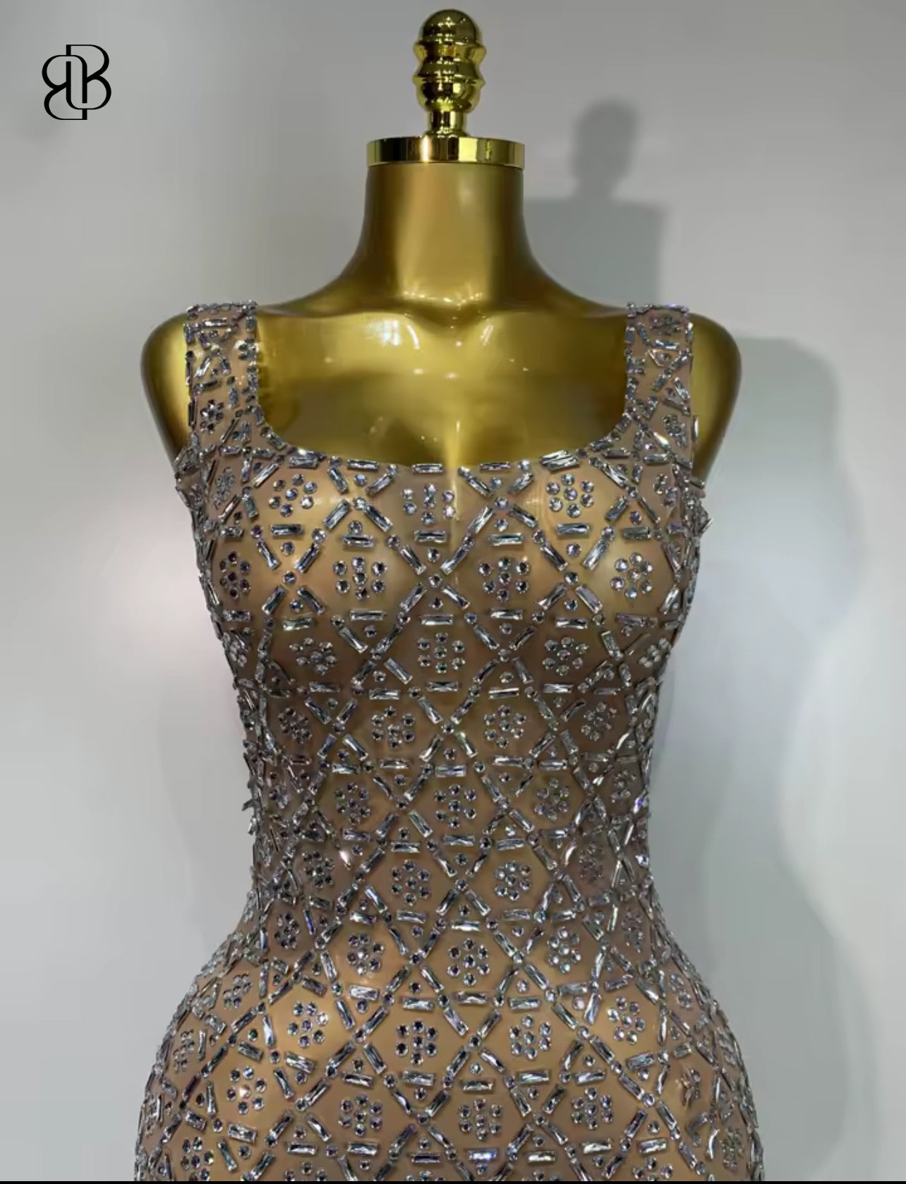 BellisimaLuxe Crystal Lattice Illusion Gown