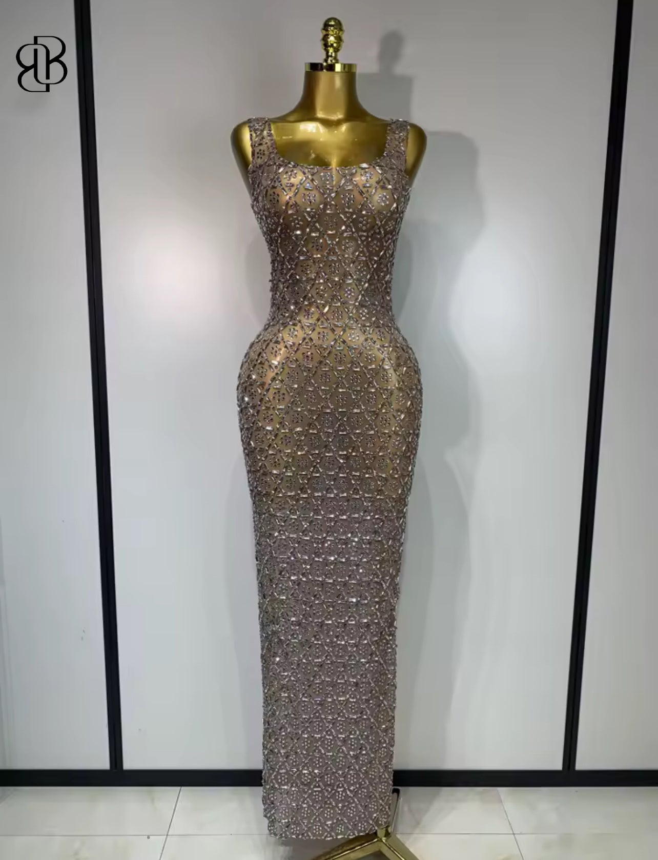 BellisimaLuxe Crystal Lattice Illusion Gown
