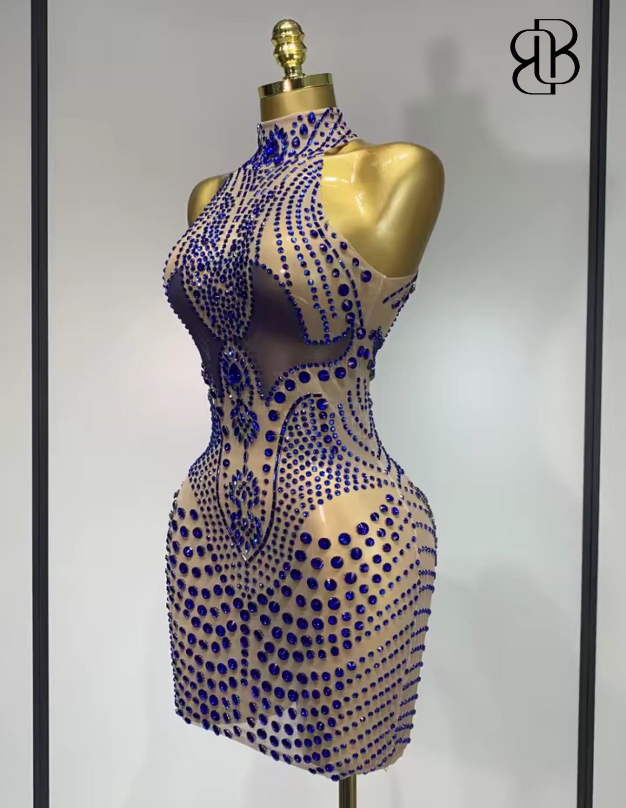 BellisimaLuxe Royal Sapphire Illusion Dress