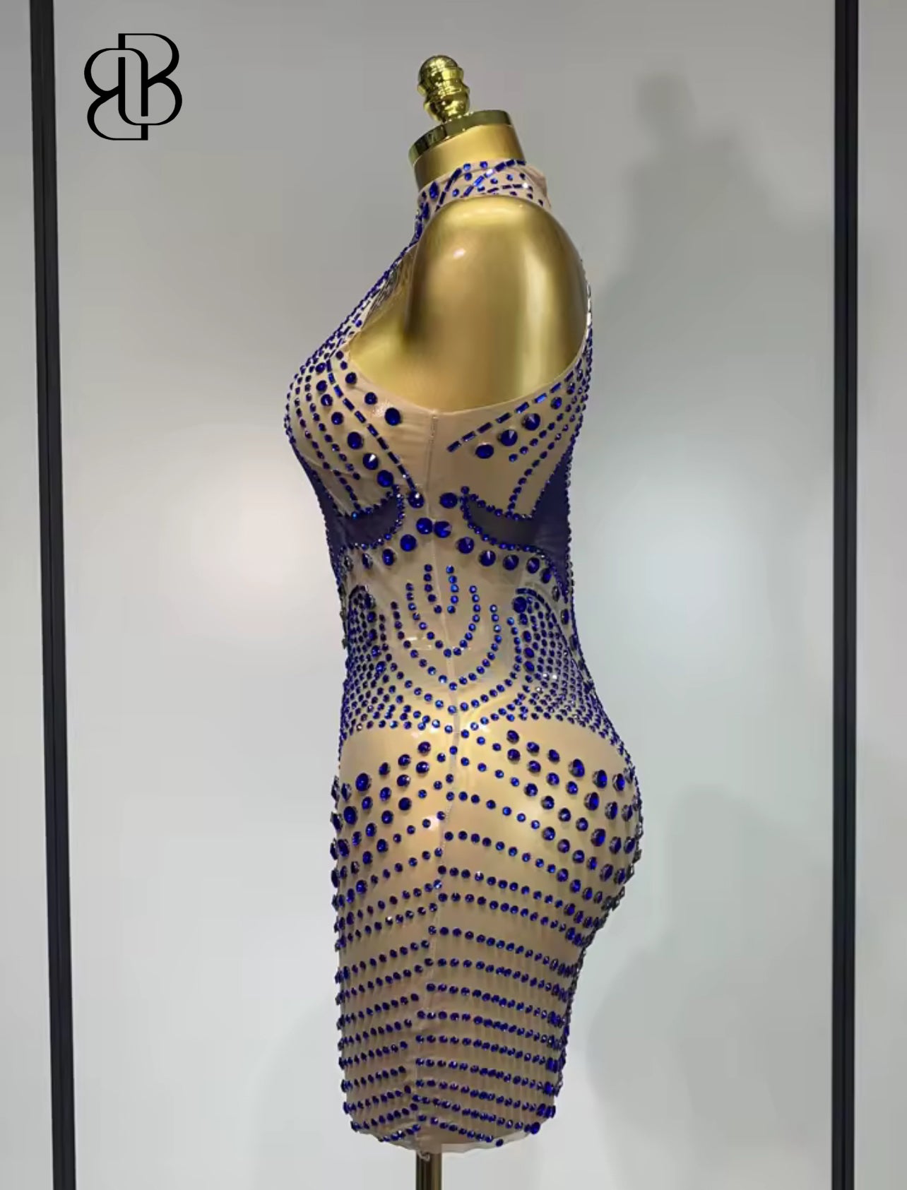 BellisimaLuxe Royal Sapphire Illusion Dress