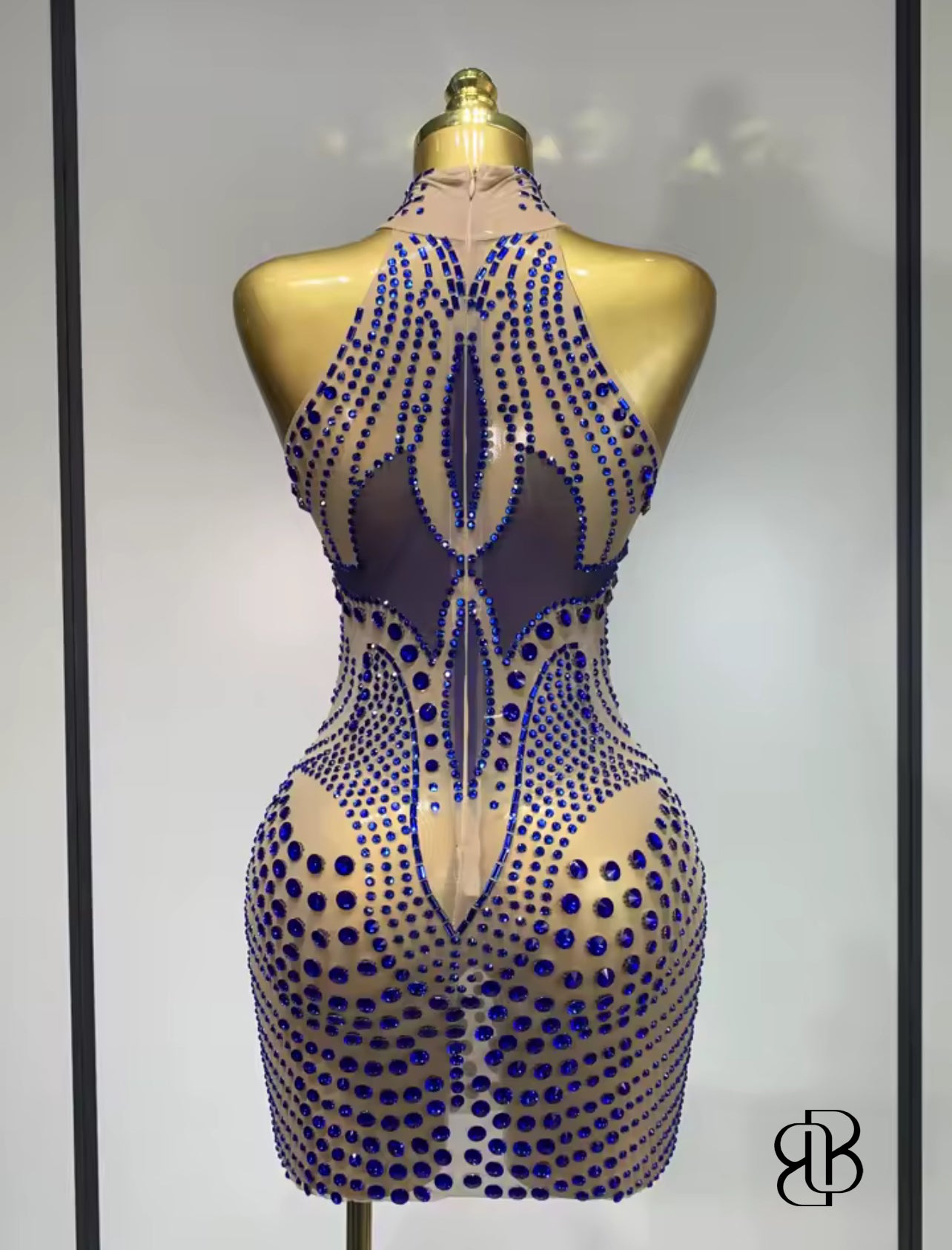 BellisimaLuxe Royal Sapphire Illusion Dress