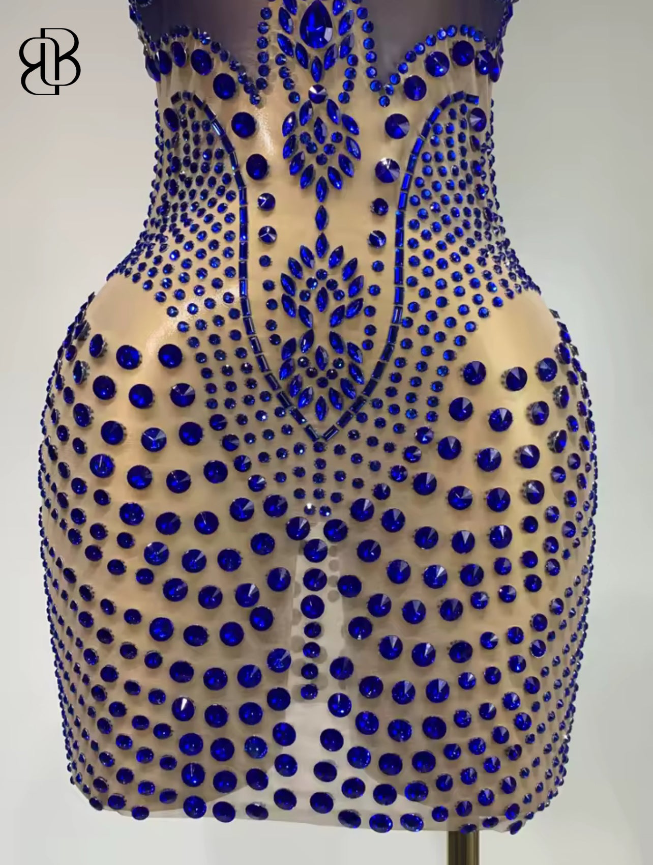 BellisimaLuxe Royal Sapphire Illusion Dress