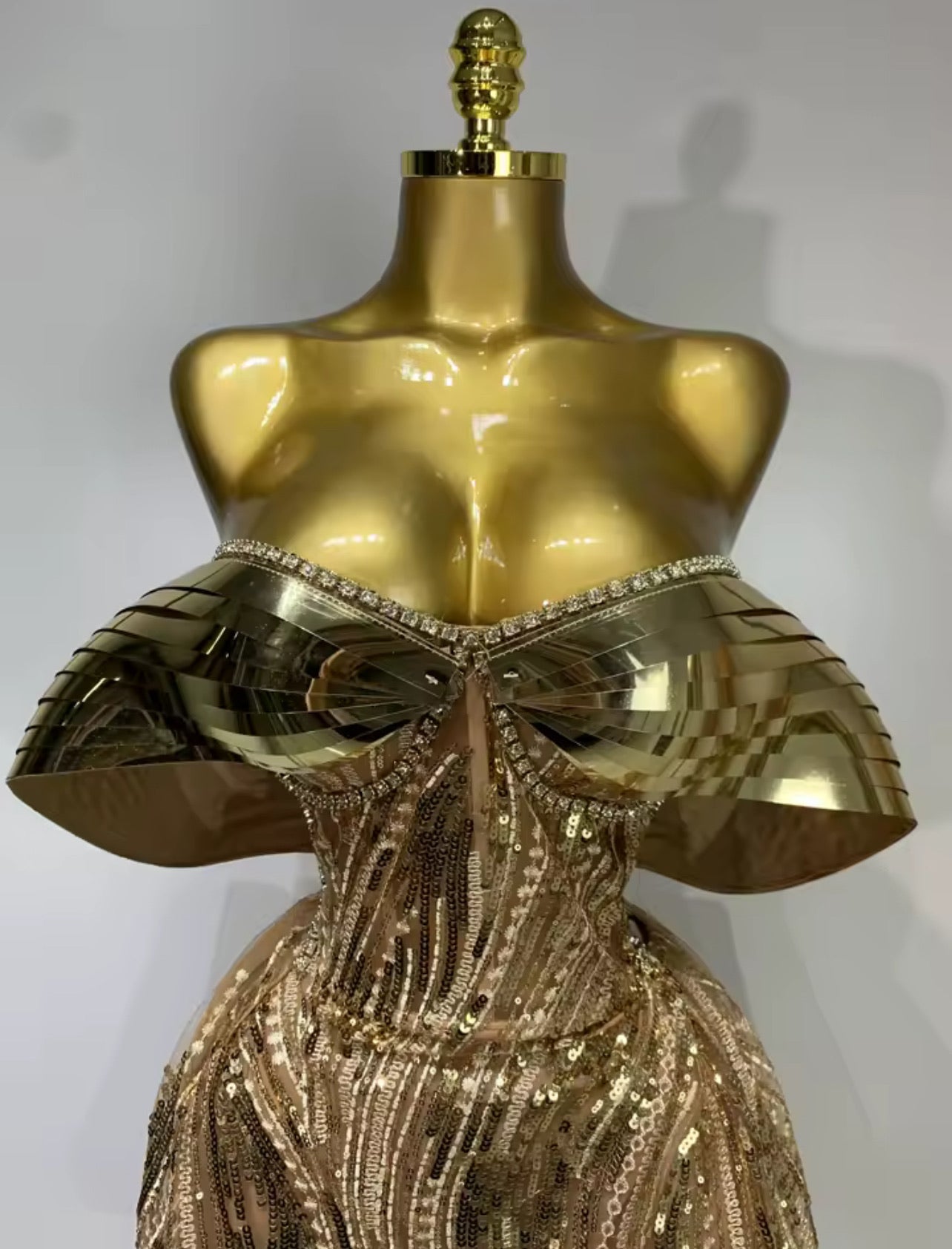 BellisimaLuxe Golden Armor Gown
